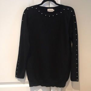 Black beaded sweater